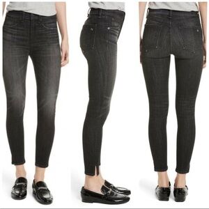 Rag & Bone High Rise Ankle Skinny Jeans Split Hem Size 29
